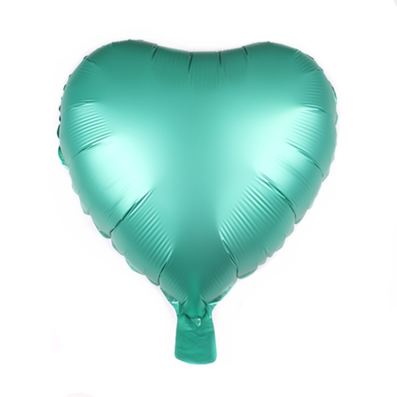 New 18-Inch Heart-Shaped Aluminum Balloon Metallic Aluminum Foil Balloon Wedding Party Holiday Layout Balloon Wholesale