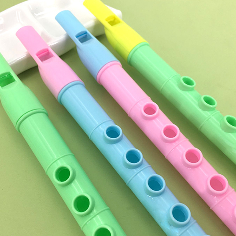 Children's Fresh Colorful Small Flute 6-Hole Mini Clarionet Creative Baby Musical Instrument Playing Music Toy Gift