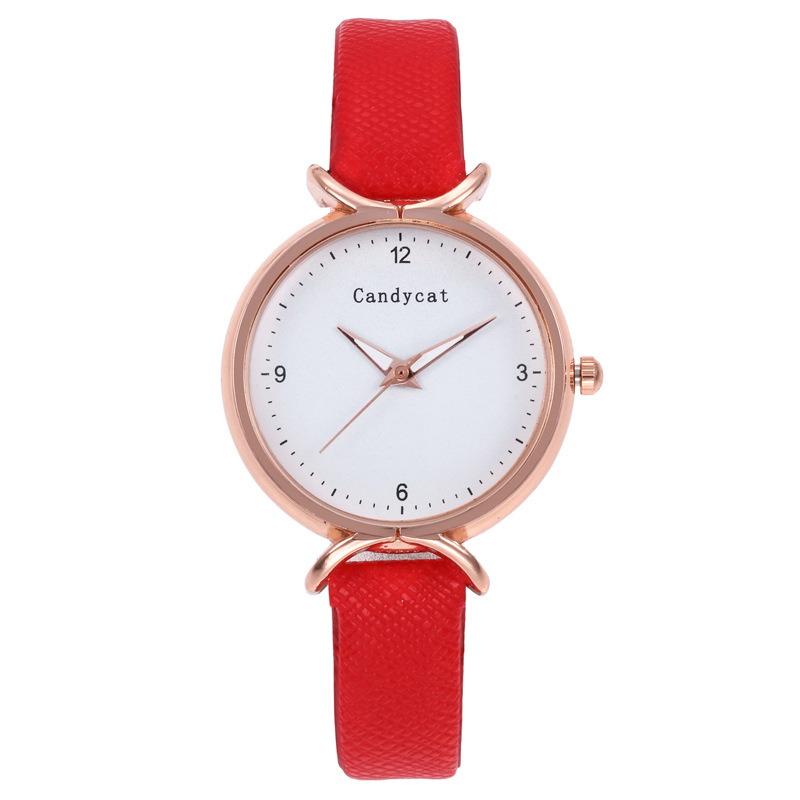 candycat热卖小清新学生时尚手表 简约小清新皮带女士手表石英表
