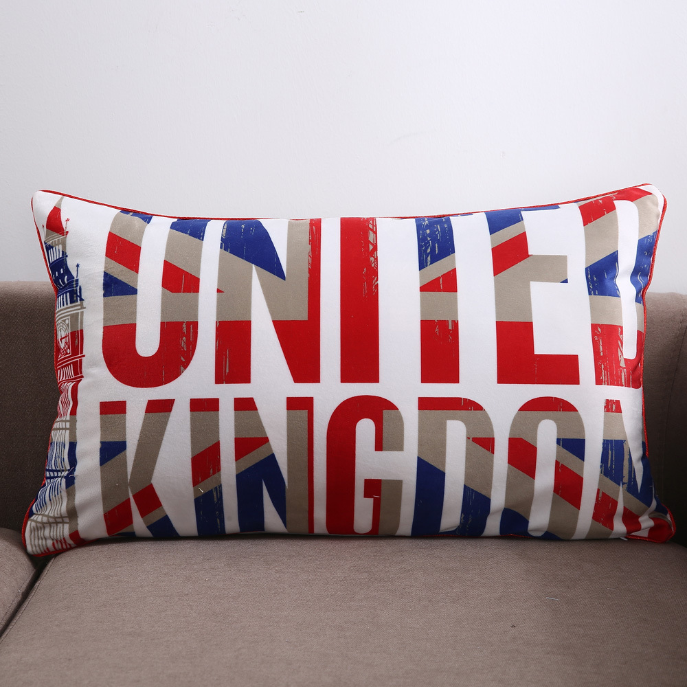 速卖通amazon外贸跨境货源280克荷兰绒数码印花抱枕样板间腰靠