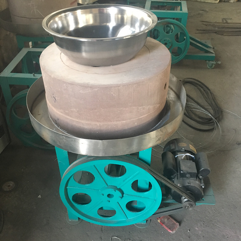 60型米浆豆浆石磨机 粮油作坊面粉石磨机 白砂岩芝麻酱磨酱机