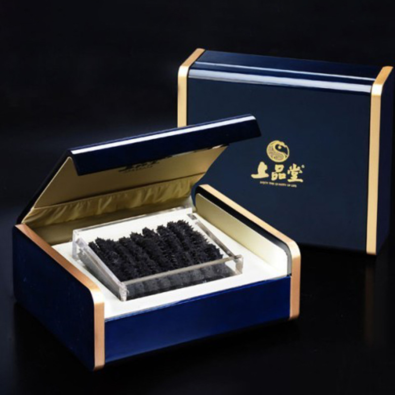 补品药材礼盒高光喷漆实木盒海参人参滋补品保健品包装盒加工定制