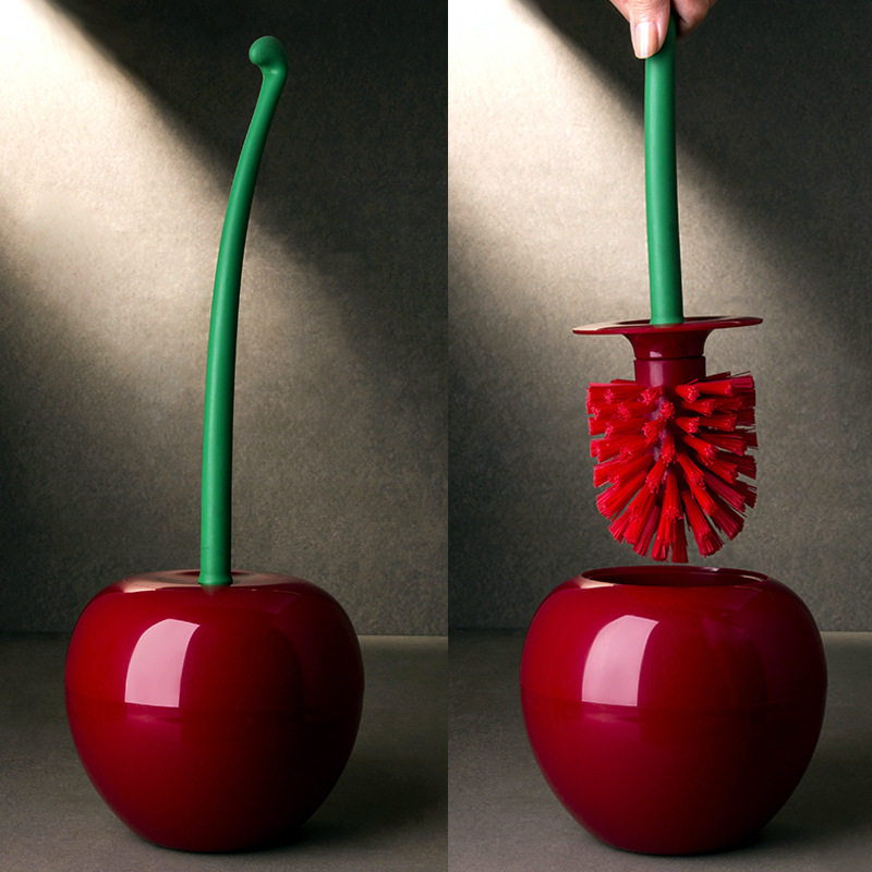 cherry toilet brush creative plastic cleaning brush fruit toilet brush