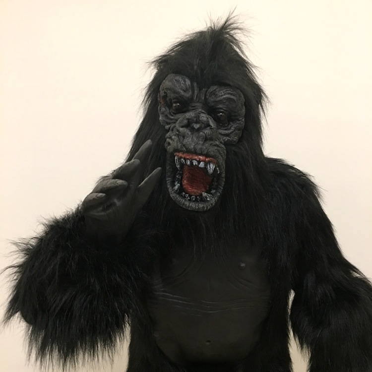 万圣节黑猩猩服装表演道具夜店酒吧化妆舞会道具乳胶金刚面具服装