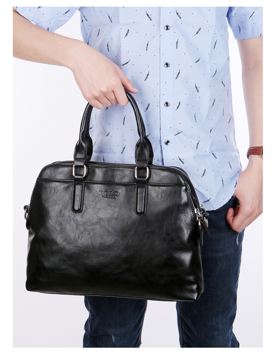 vicuna polo保罗男士公文包大容量手提包电脑手拎包批发