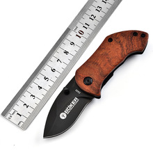 厂家直销不锈钢博克DA33小折刀木柄小刀折叠刀多功能开刃战术刀