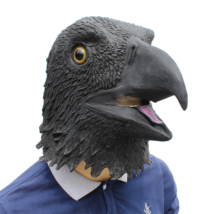 老鹰面具 翱翔太空白鹰头套整蛊逼真面具酒吧cosplay吓人厂家批发