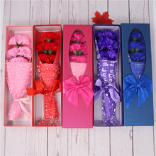 三八妇女节礼物香皂花康乃馨花束礼盒跨境货源母亲节活动创意礼品