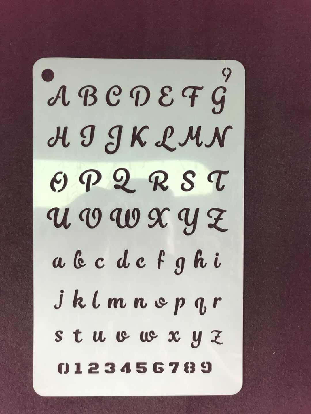 12款字母 数字模板 环保pet材质 diy手账本 纳账本 手工艺品配件