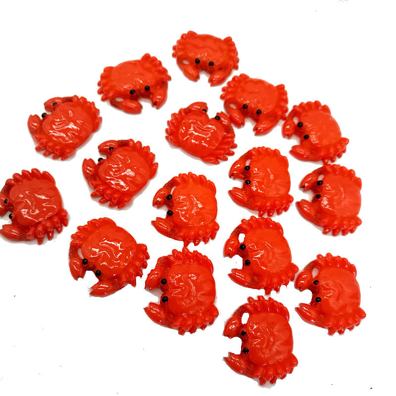 仿真小螃蟹假螃蟹塑料螃蟹食物模型拍摄道具幼儿教学模具店铺摆设