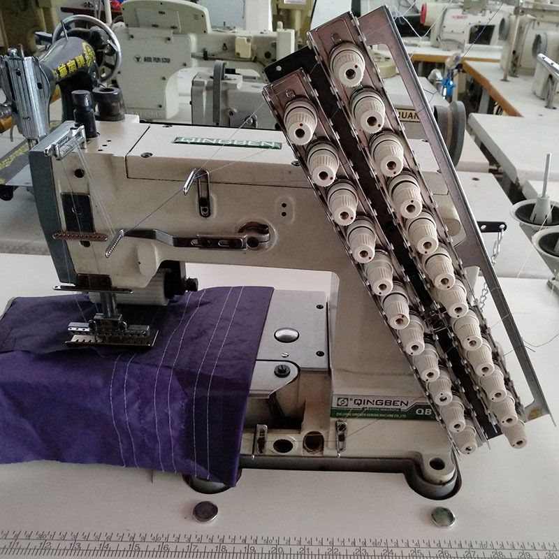 二手青本牌裤头车 服装橡筋机 裤腰机 下栏机 多针 缝纫机