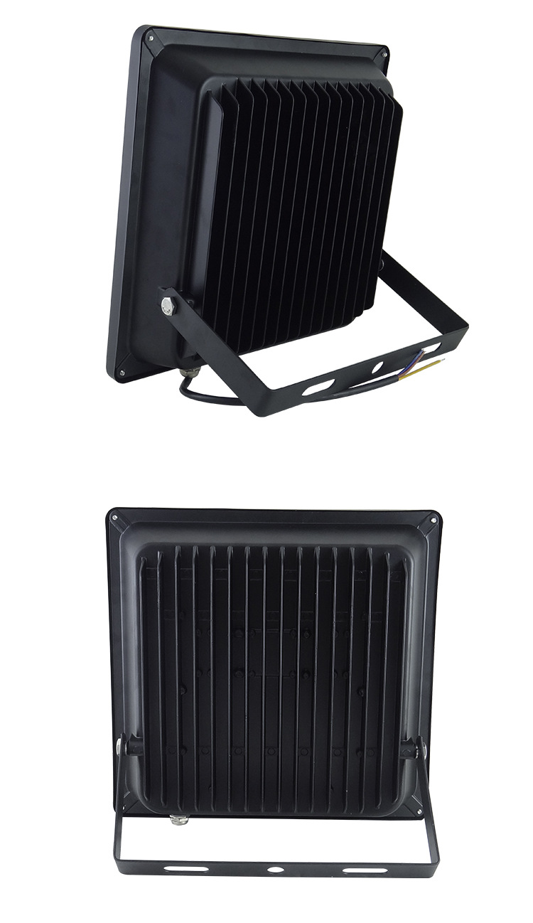 50w黑色一体led投光灯 背包款超薄投光灯户外防水景观亮化布景灯