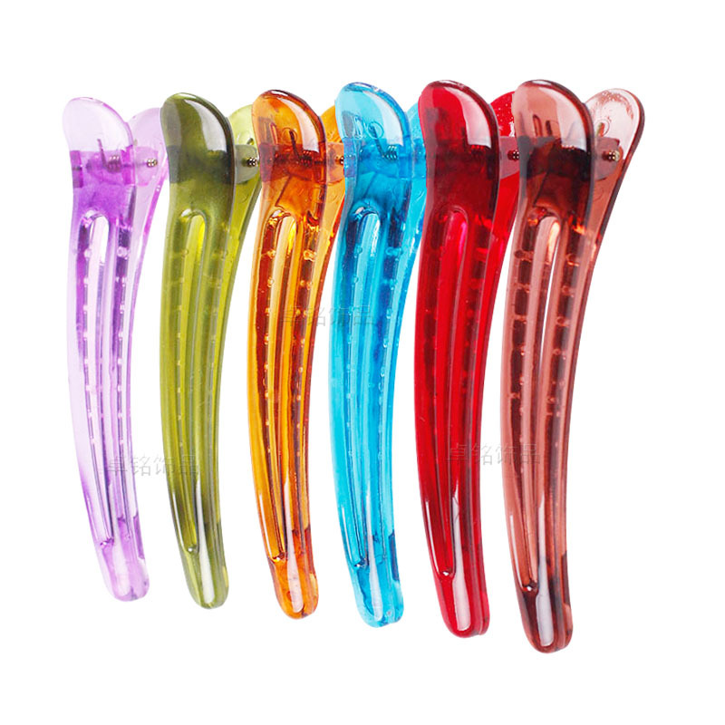 Korean Style Plastic Hair Beauty Clip Wholesale Adult Transparent Tortoise Shell Six Colors Duckbill Clip Yiwu Factory Taobao Gifts