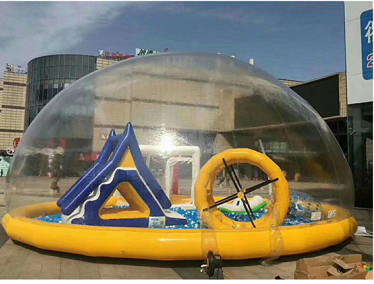 充气水晶宫百万海洋球 大型商场活动透明水晶宫 儿童充气游乐园