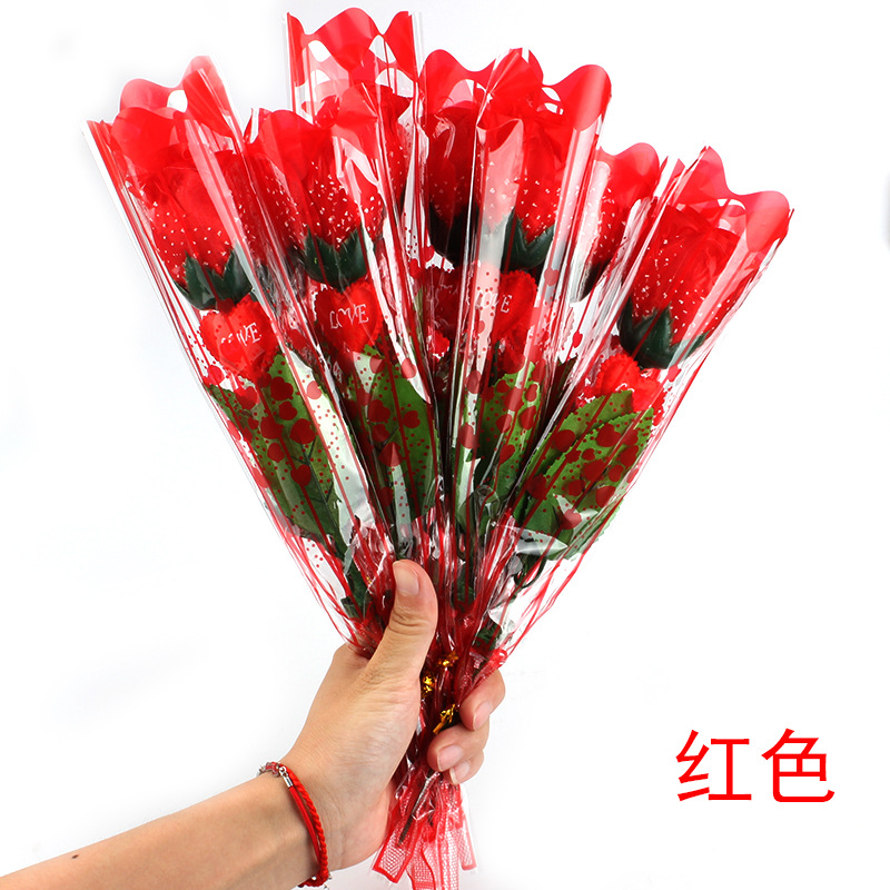 520 Valentine's Day Gift Luminous Toys Artificial Rose School Night Market Stall Hot Sale Girls' Gifts