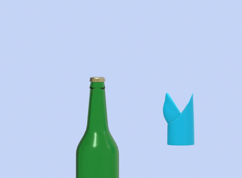 啤酒开瓶器创意开瓶器海豚礼品握式新奇特单手开瓶器无痕自动