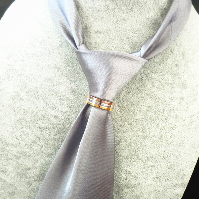 领带箍男西装工作服配饰领带夹新款饰品新郎婚礼简洁时尚领带圈环