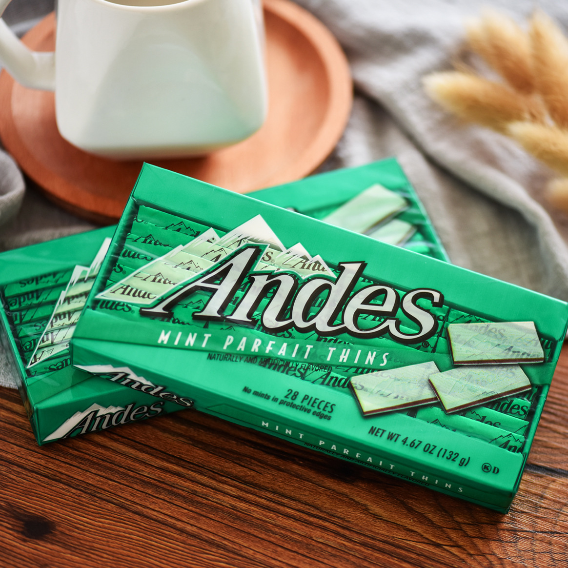 美国进口* 安迪斯 双层薄荷巧克力132g 28片
