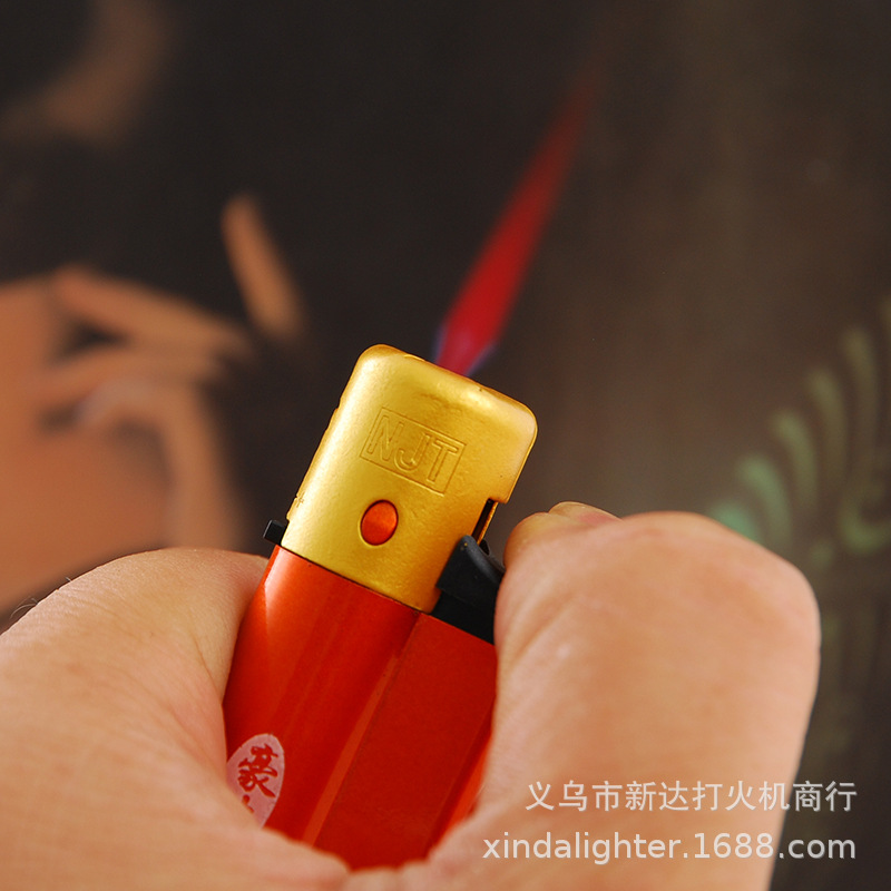 豪丰298五色喷漆个性防风打火机一次性塑料广告打火机定制logo