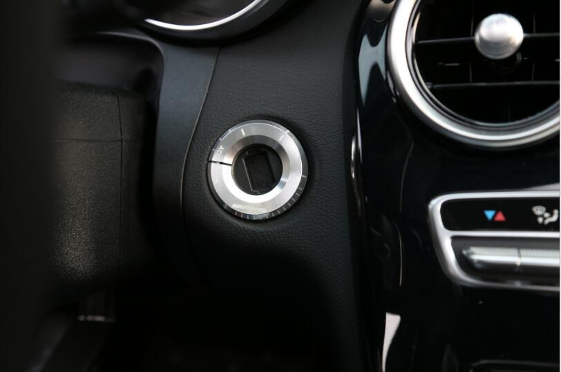 适用于奔驰a级c级gla cla200 c260l点火圈钥匙装饰贴片