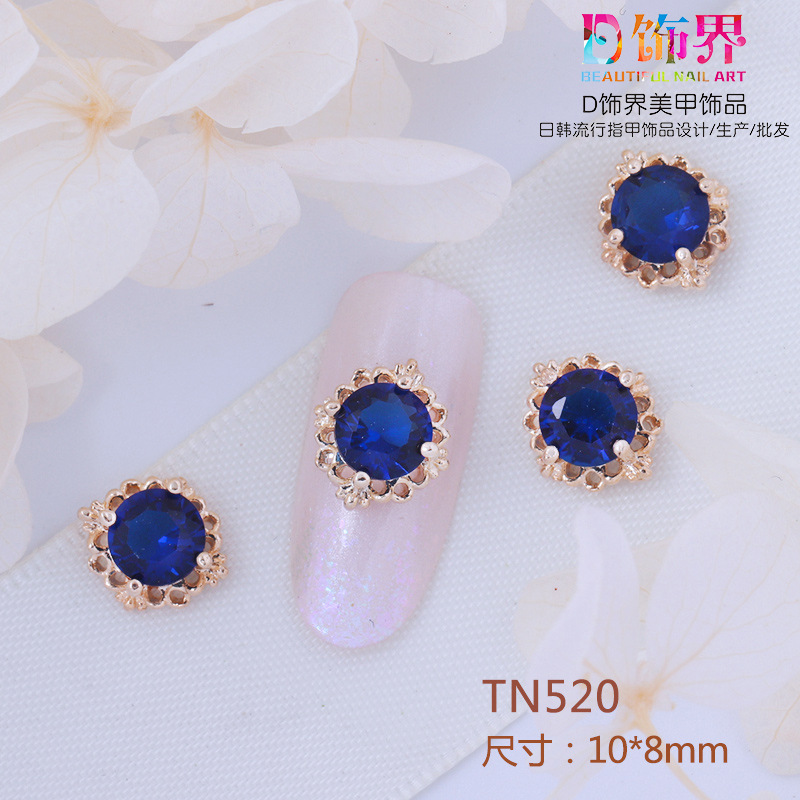 Vintage round Zirconium Nail Ornament Nail Rhinestone Jewelry DIY Metal Nail Zircon Accessories Creative Sequins Wholesale