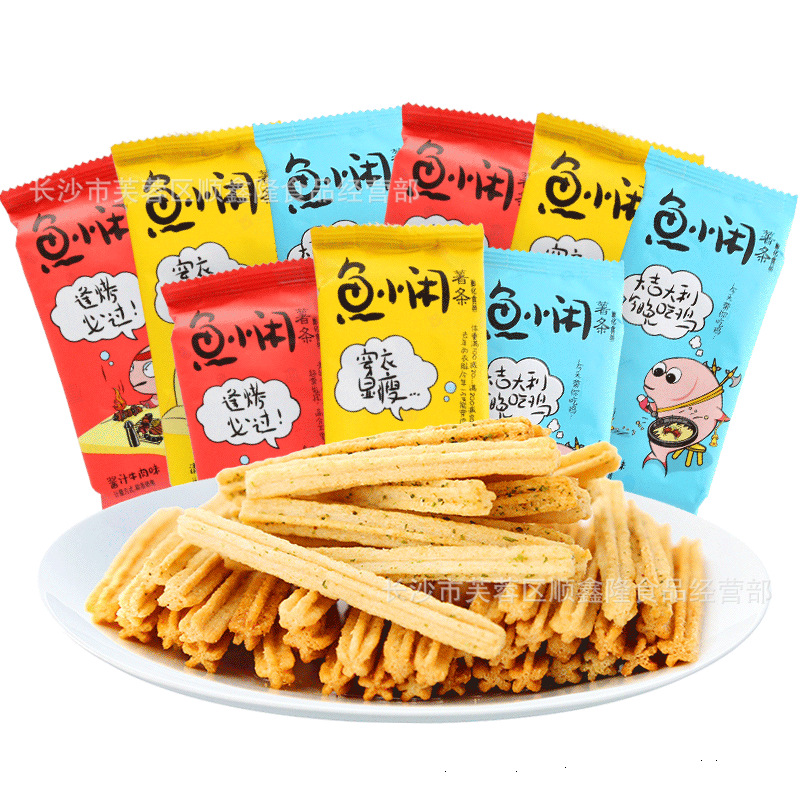 董小姐新品 鱼小闲薯条 酱汁牛肉味 海苔 番茄口味 一件4斤