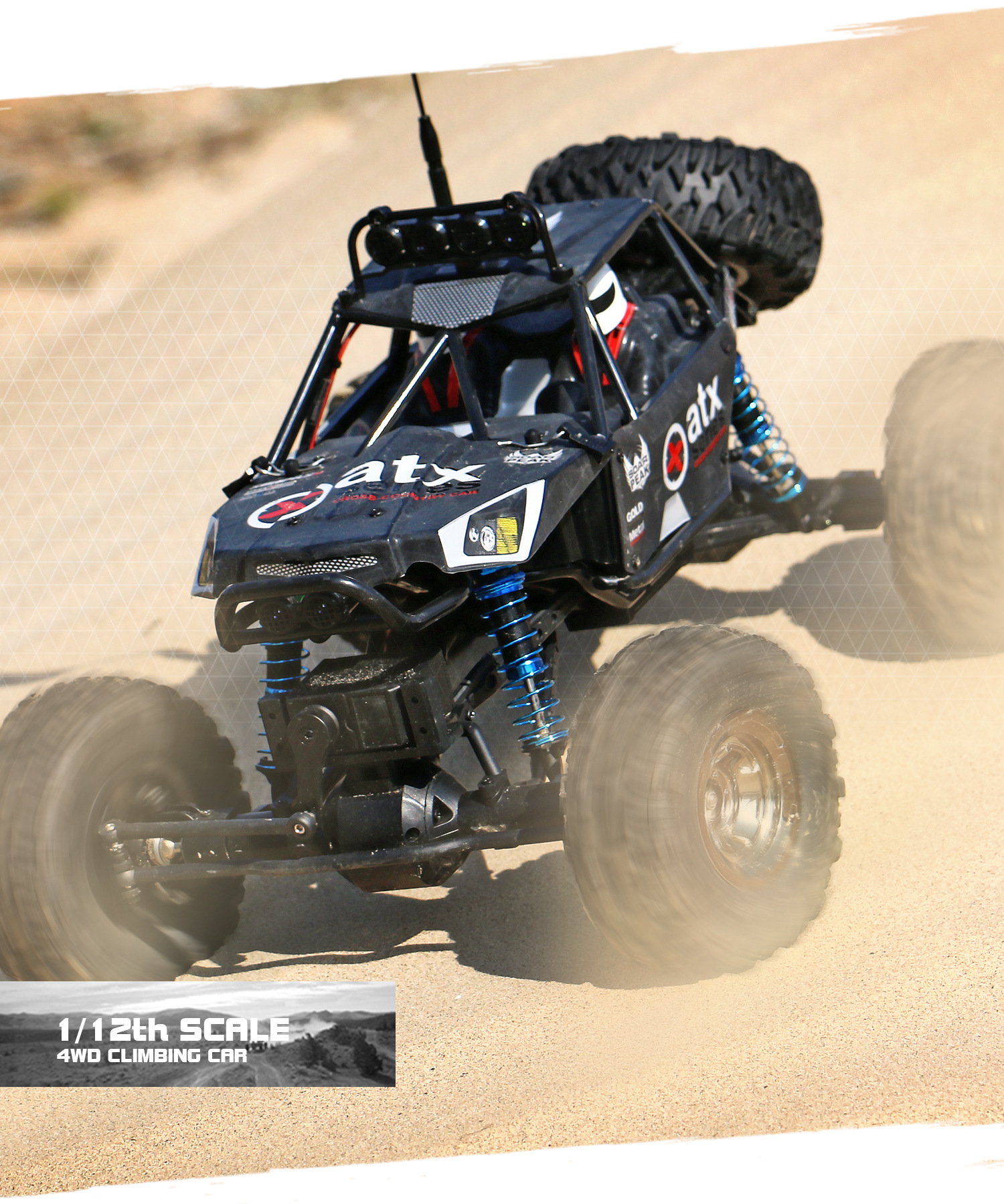 速博bg1515 四驱攀岩车1:12高速越野攀爬车2.4g充电模型车