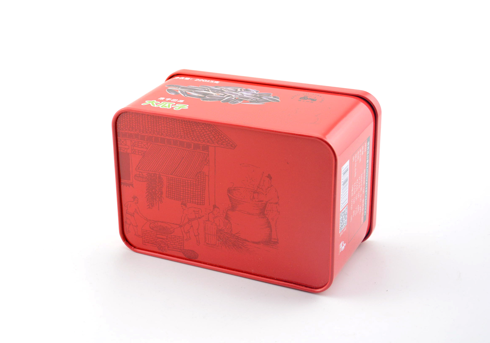 金属密封瓜子包装铁盒 防潮食品小铁盒定制 长方形食品铁盒包装