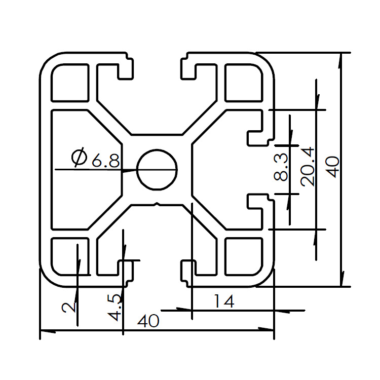国耀工业铝型材厂家直销高品质4040铝型材质量保证工业铝型材4040