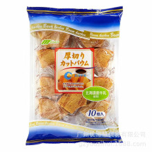 日本进口 marukin丸金 北海道牛乳味厚切年轮蛋糕甜点10枚入 280g