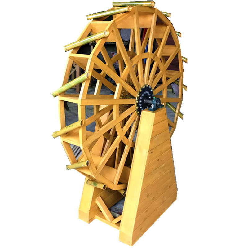 防腐木水车 幼儿园公园景区 户外碳化木脚踩大水车 手摇水车定制