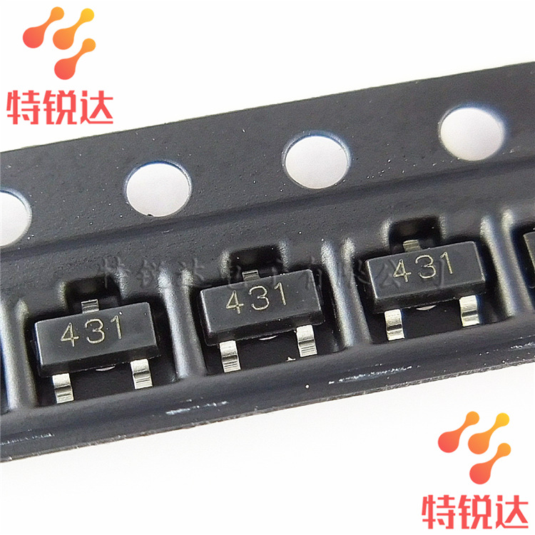 tl431 sot-23 丝印:431 台产原装贴片稳压三极管 0.3% 长电cj431