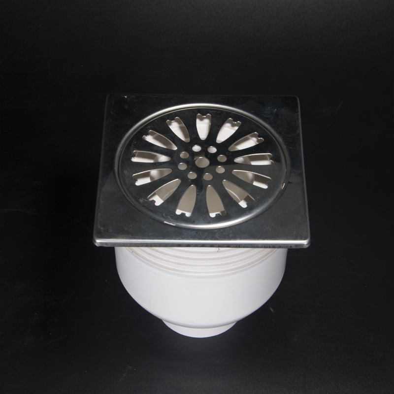 pvc防干涸地漏不锈钢带检查口高水封防臭昌盛塑胶厂价批发直销