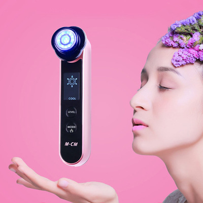 美容仪器_家用射频美容仪器蓝光红光震动脸部瘦脸离子清洁洁面仪器