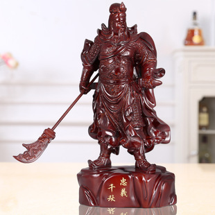 开光招财关公摆件关二爷佛像横刀大刀关羽武财神爷工艺品开业礼品