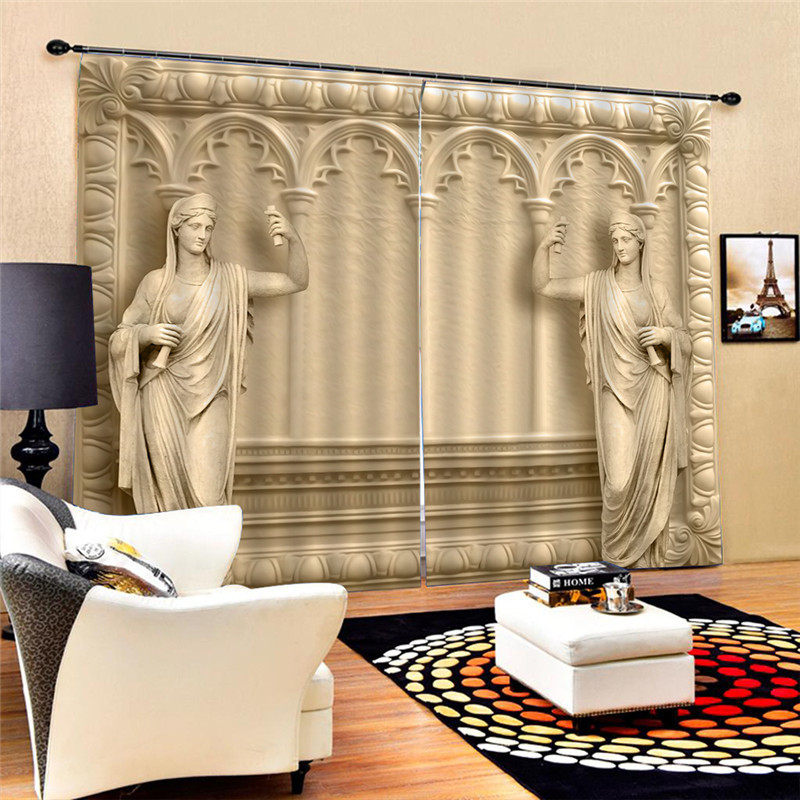 手握经言的圣母基督教唯美窗帘 酒店教堂来图可定制 厂家直批