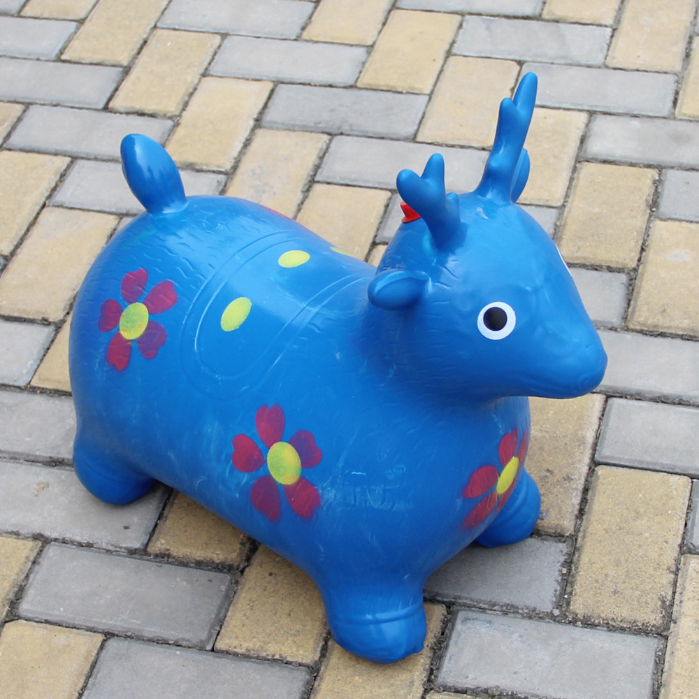 厂家直销儿童加厚充气跳跳马皮马牛音乐彩绘跳跳马粗脚大号跳跳马