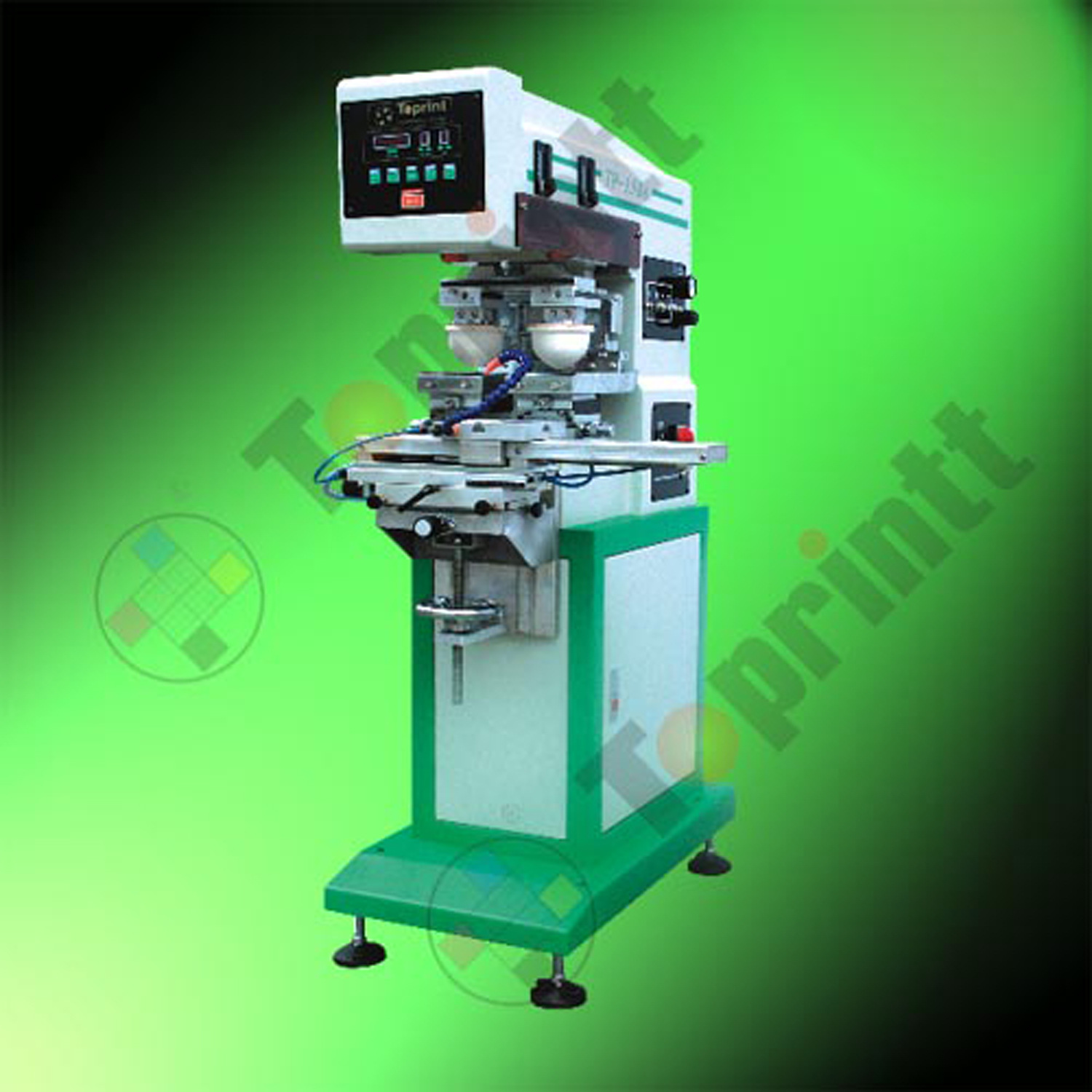 香港恒晖移印机tp100s2e气动穿梭双色移印机小型经济移印机