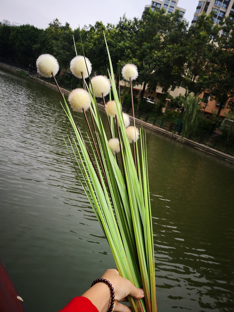 把束8头毛球蒲公英 销款仿真植物洋葱草酒店大花 绢花批发代理
