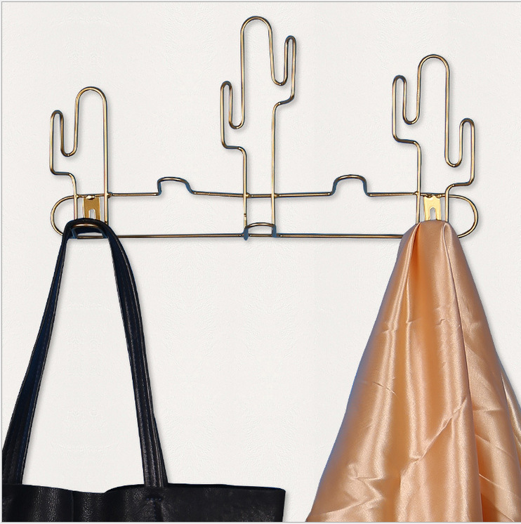 门后挂钩卧室免钉挂衣架 浴室厨房墙上卫生间壁挂铁艺强力衣帽钩