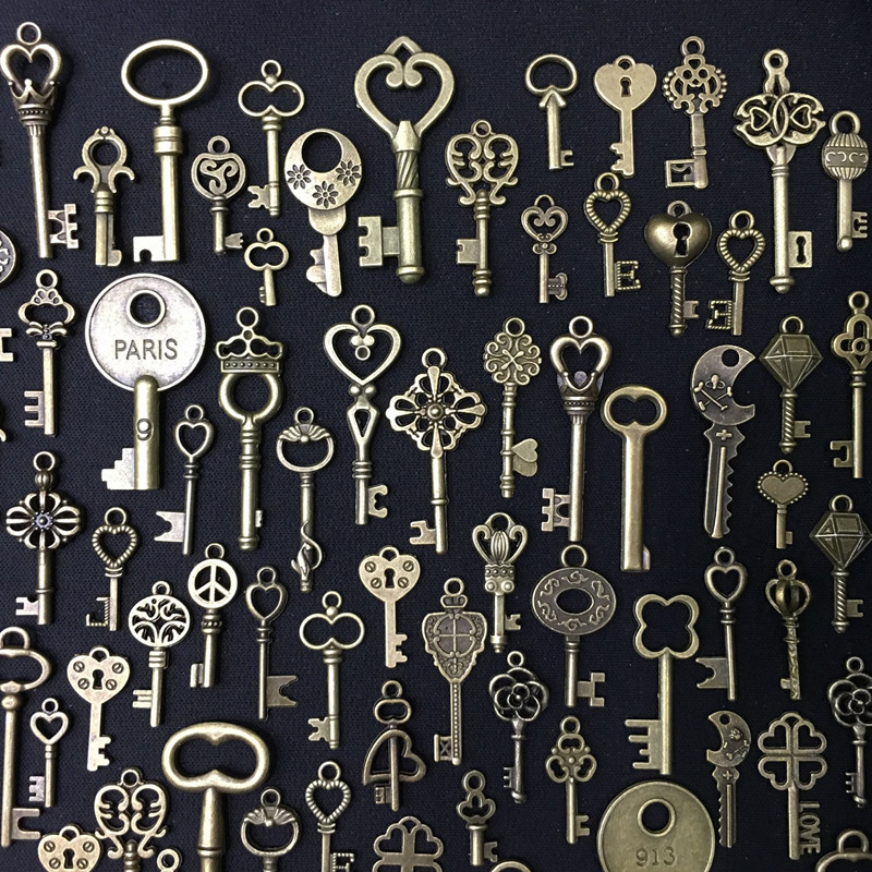 Retro Key DIY Metal Key Creative Key Accessories Popular Ornament 150 Mixed Bags