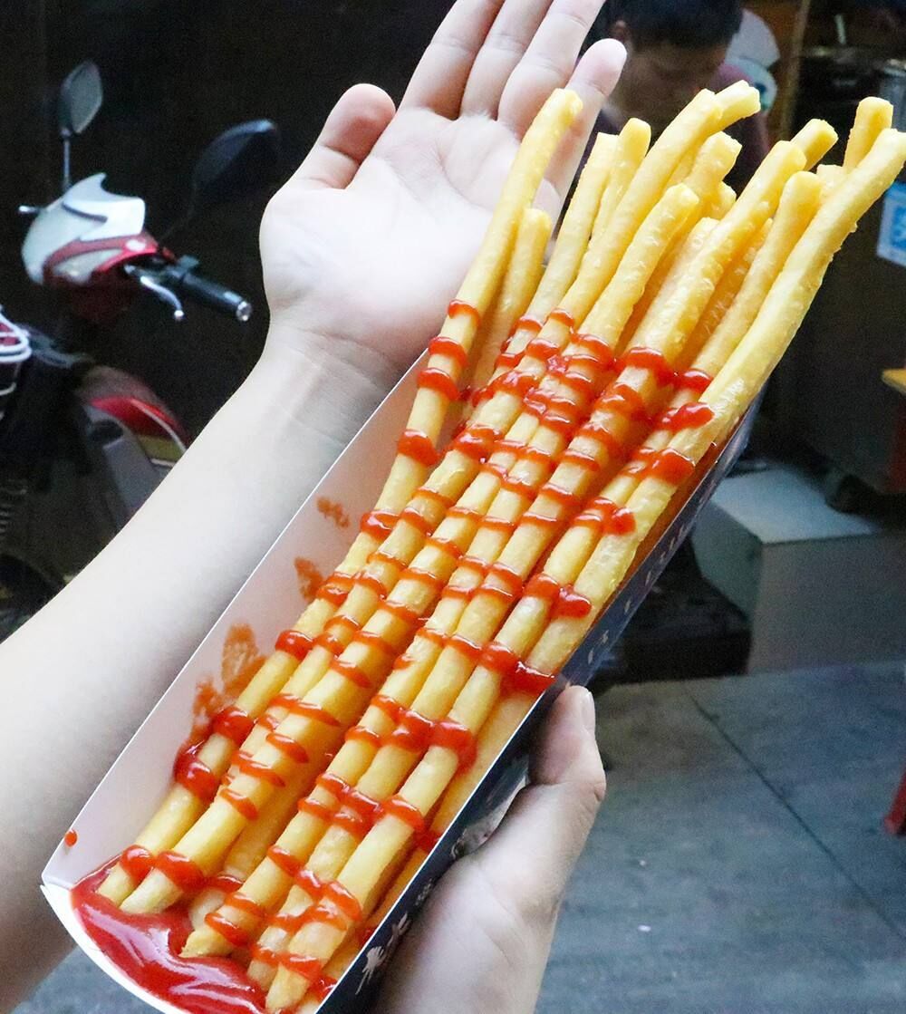 台湾老大薯条 足足30cm长