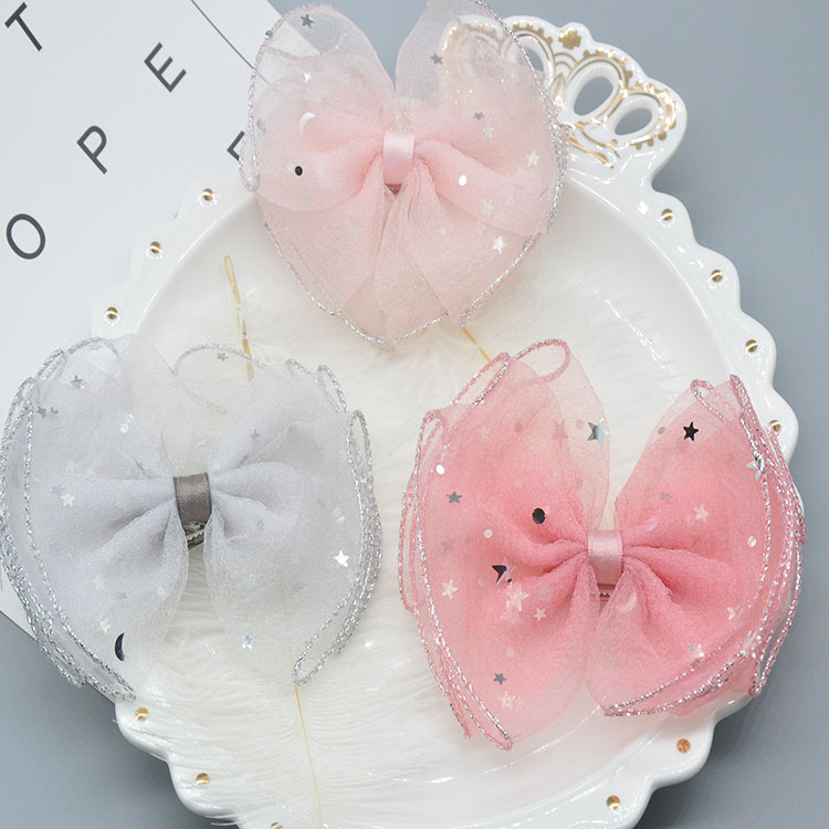 韩国可爱公主蝴蝶结蕾丝纱头箍女童宝宝发卡女孩发夹发卡-阿里巴巴