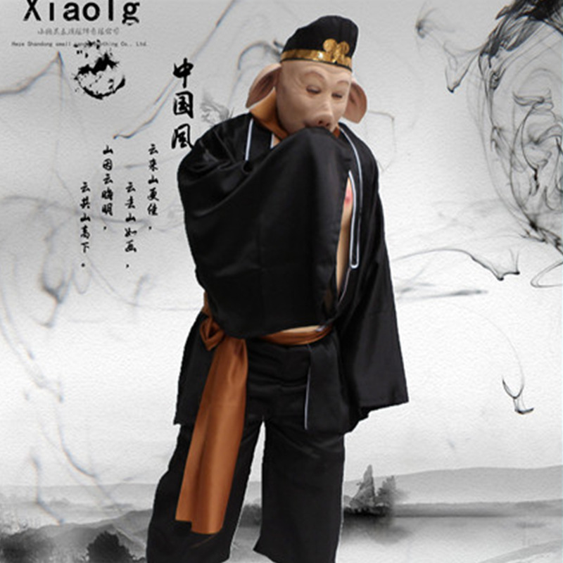 新款86西游记猪八戒服装全套成人演出服装 猪八戒表演服道具套装