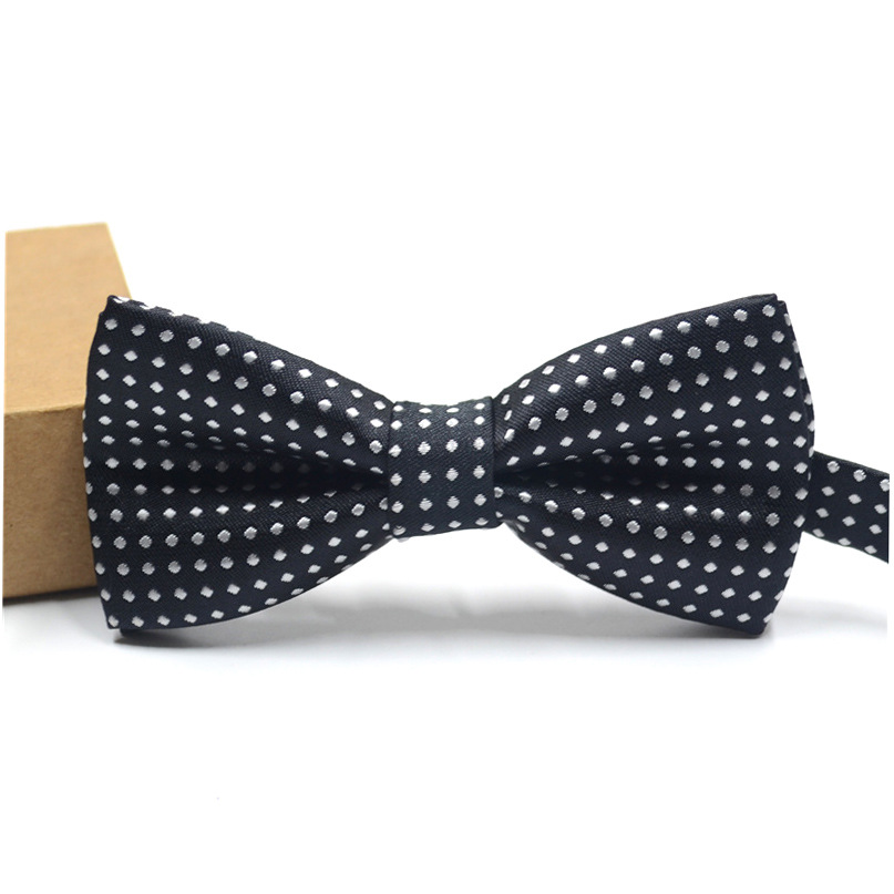 韩版单色一折小圆波点领结 儿童 校服领结 演出领花厂家现货批发