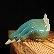 厂家批发创意陶瓷鸭子工艺品 新中式装饰三件套 家居摆件吸水鸭