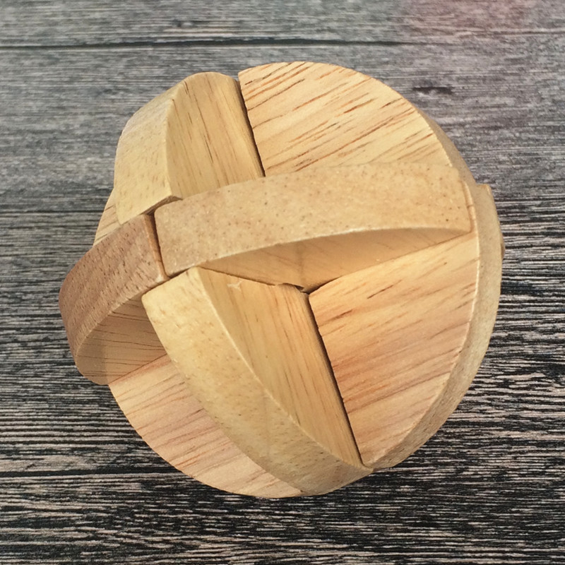 孔明锁鲁班锁 成人儿童益智力解锁解压 木制玩具 鲁班球