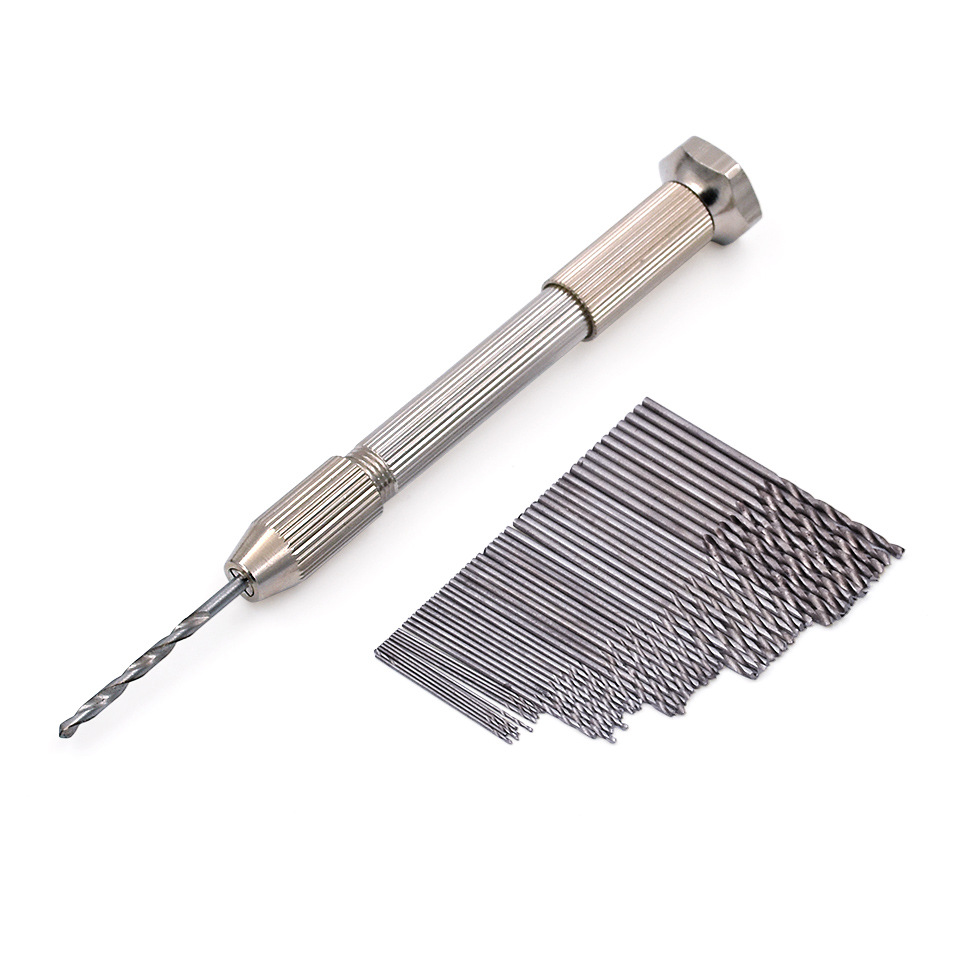 跨境批发 手动打孔钻 51pc菩提子琥珀核雕打眼工具迷你手捻钻