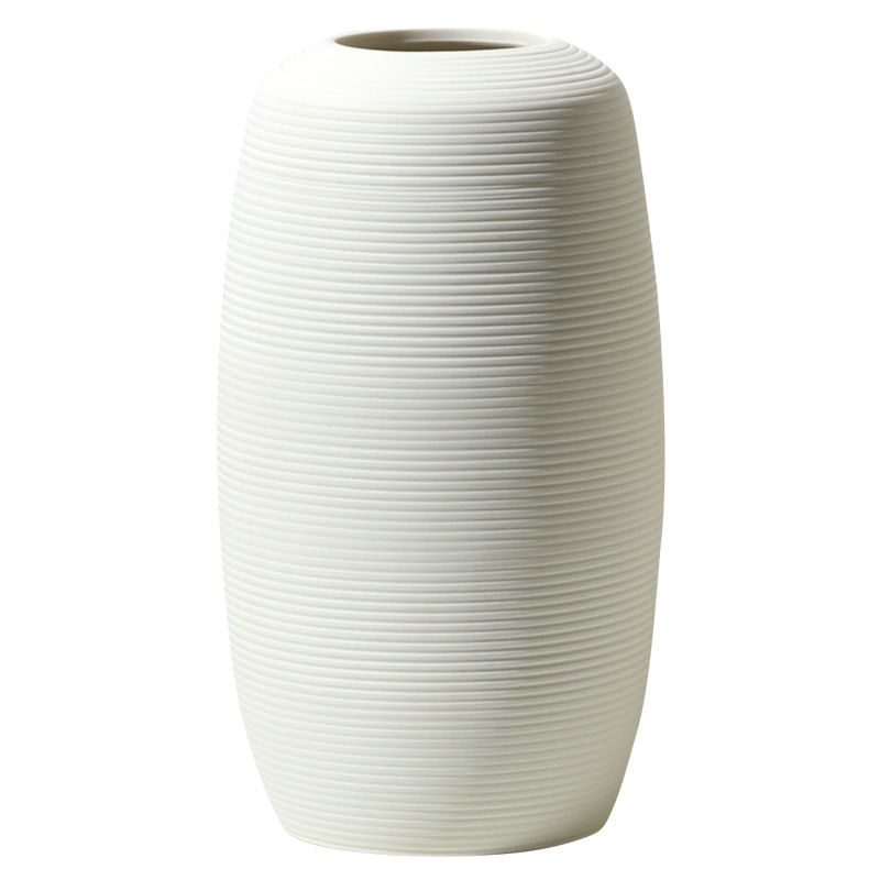 Jingdezhen Ceramic European Zen Simple Brushed Vase Three-Piece Home Soft Bed & Breakfast Vase Decoration Wholesale