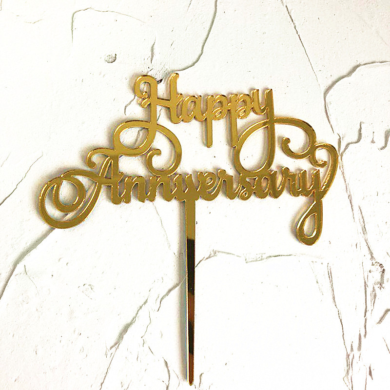 Wedding Anniversary Happy Anniversary Acrylic Cake Insertion Party Cake Decoration